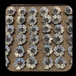 48 Lot NWOT Premier Designs Petals Silver Brushed Rings