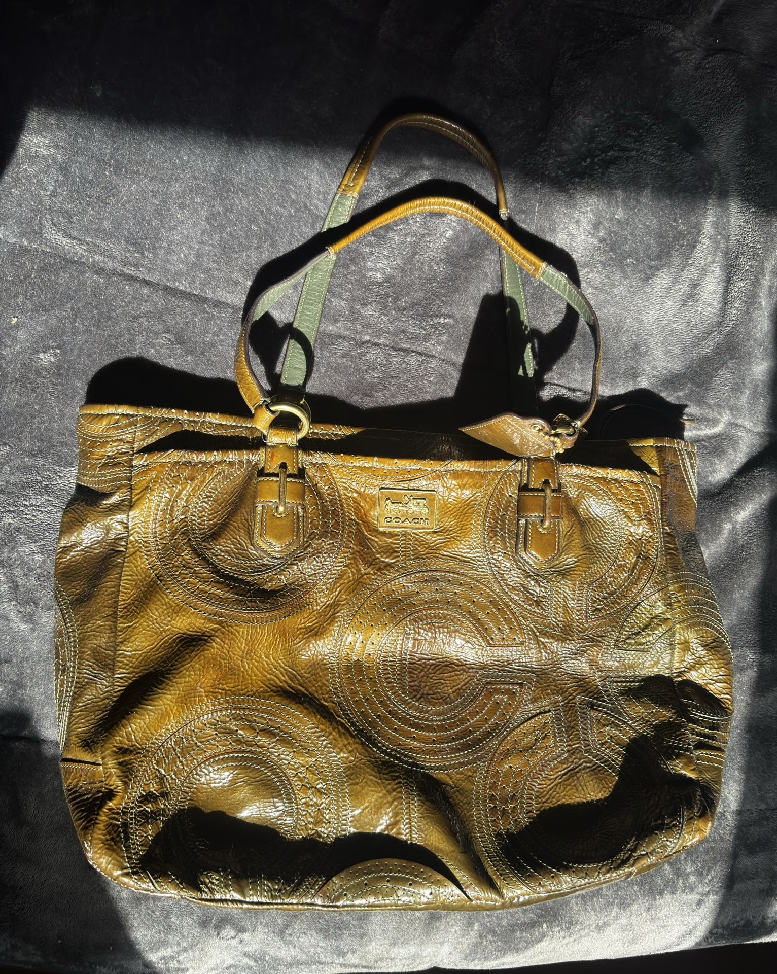 Coach Green Tote Bag