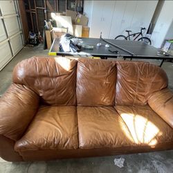 Soft Faux Leather Couch