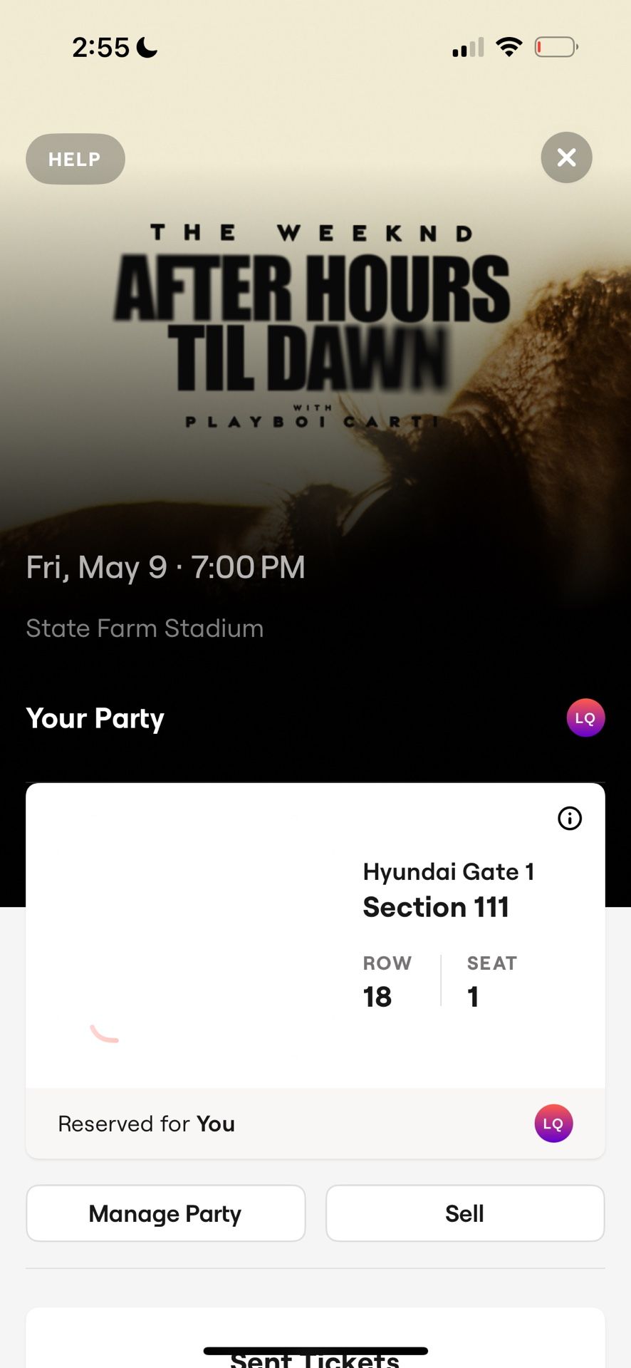 The Weeknd Seat One Only
