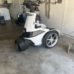 Older Style Police Scooter Not Used Any Longer With Any Law-Enforcement 