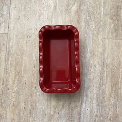 Emile Henry French Ceramic Ruffled Rectangular Baker Mini Pie Dish