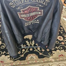 Harley Davidson leather jacket.
