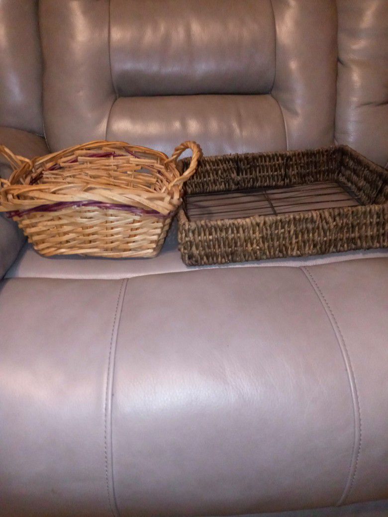 Wicker Baskets. Two Different Kind.