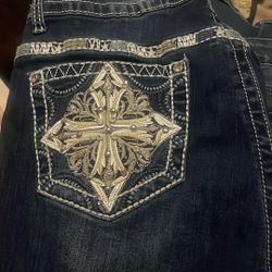 cross bling jeans