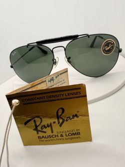 NOS 1987 Bausch & Lomb Ray-Ban 50th Anniversary Outdoorsman Aviator Sunglasses
