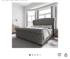 Luxury Tufted Upholstered Queen Bed Frame –(Brand New in Box)