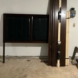 Queen Wood Bedframe w/ Two Drawers