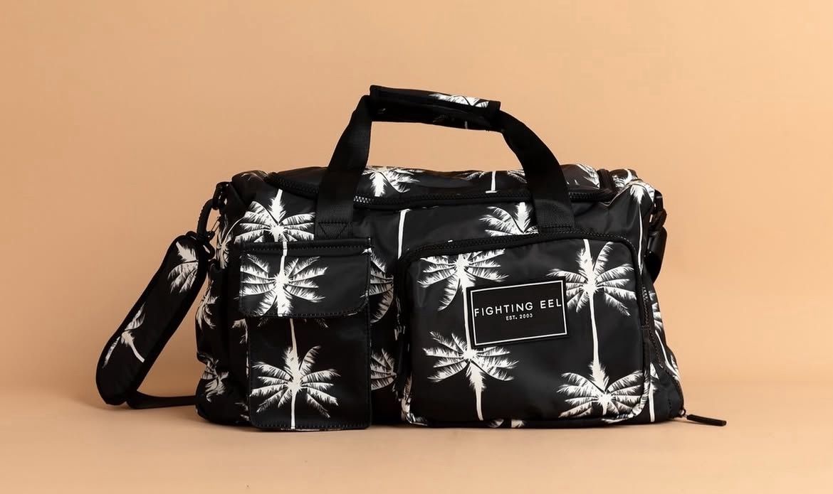 NEW Fighting Eel Duffle, Travel, Gym, Weekend Black Bag