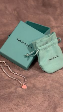 Tiffany & Co. Pink Heart Pendant Necklace