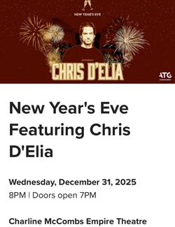 Two Tickets For Comedian Chris D’Elia