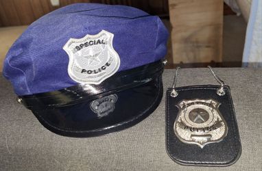 Special Police Costume Hat and Badge Set