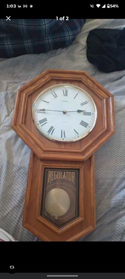 Regulator Pendulum Wall Clock Wood