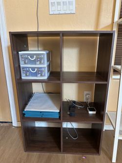 6-cube/6-compartment cube storage bookshelf