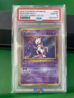 2016 POKEMON JAPANESE MEWTWO-HOLO EXP.20TH ANNIV-1ST ED. PSA 10