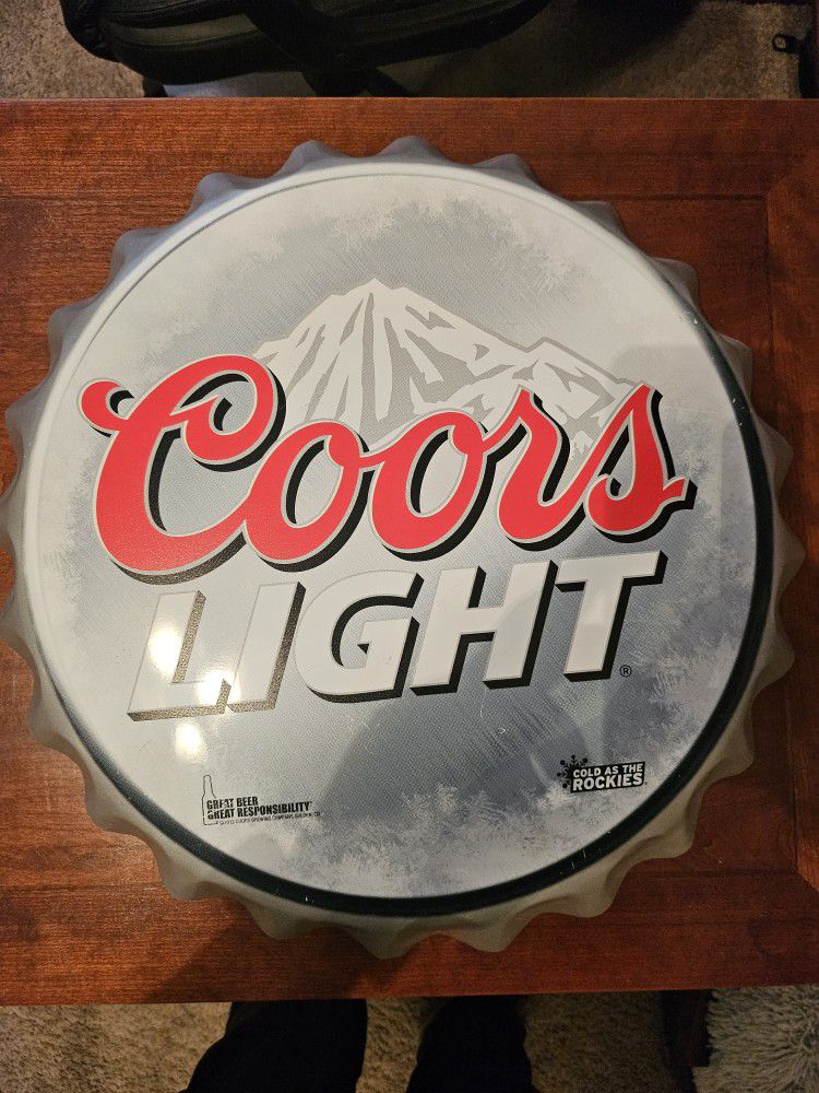 Coors Light Metal Promo Tin