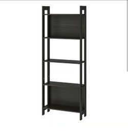 Black Wooden 5-shelf Bookcase