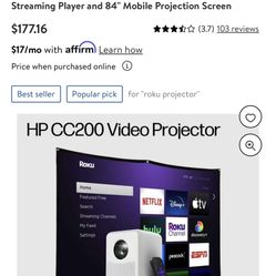 FHD LCD LED Projector with Roku