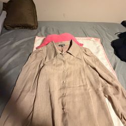 Camisa De Dama Color Beige Talla L