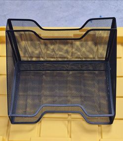 Black Metal Mesh Desk File Organizer