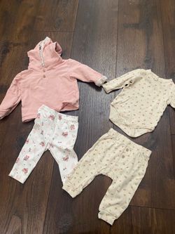 Lot of 4 girls sweater and pants shirt size 3/6 months by rabbit bear #8