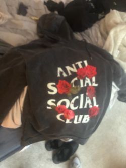 Grey anti-social hoodie
