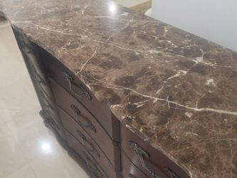 Elegant 9-Drawer Dresser with Natural Stone Top – $1,300