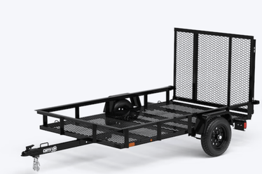 Carry-On Trailer 4-ft x 7-ft Steel Mesh Utility Trailer with Ramp Gate
