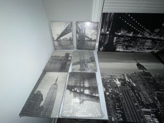 9 pc NYC ikea wall decor set 