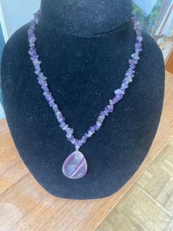 Vintage amethyst pendant necklace