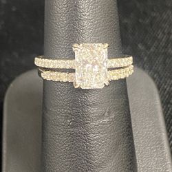 Diamond Ring 1.58 Cttw Wedding Set 