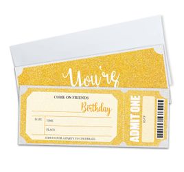 Invitaciones VIP, 20 invitaciones y sobres de cumpleaños rellenables, para niños y niñas adolescentes a una fiesta de cumpleaños,