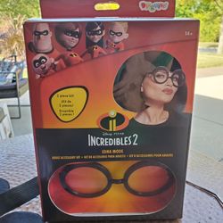 Incredibles 2 Edna Mode Adukt Accessory Kit, New