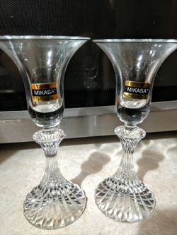 Mikasa Crystal Candlestick Holders