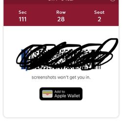 Miami Heat Va Charlottes Hornets  Tuesday  10/10/2023 Sec 111 Row 28 Seat 1-2 $120 Both Tickets 