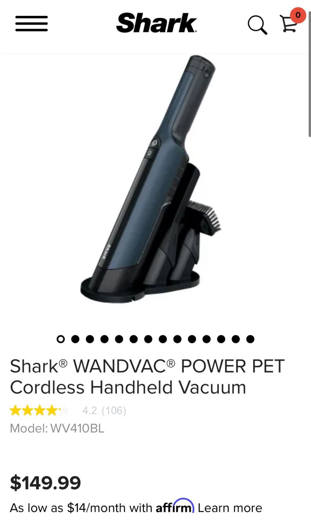 Shark WANDVAC POWER PET