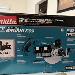 Makita 36v brushless cordless rear handel circular saw kit