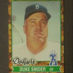1982 Borden Duke Snider Brooklyn Dodgers #15 Cracker Jack Baseball Card Vintage Collectible Sports MLB Hall Of Fame HOF Major League
