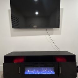 Electrical Fireplace TV stand/ LED light with different color options (for living Room Or Bedroom)