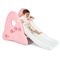 Costway Freestanding Baby Slide Indoor First Play Climber Set Girls Pink TY327806PI