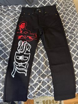 SDL ScarFace/Tony Montana Jeans, Black/Red, 32X30