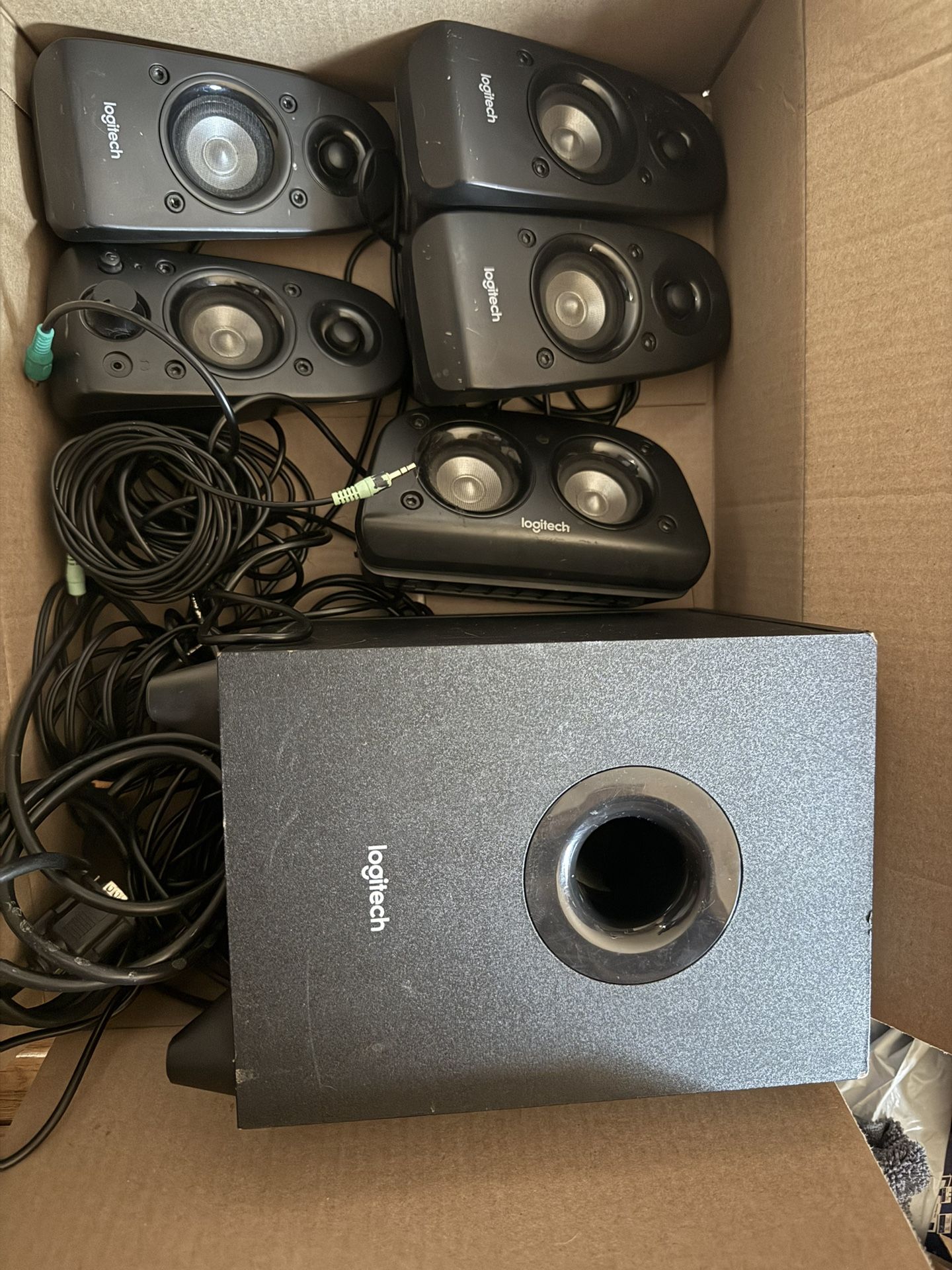 Six Piece Logitech Speaker System