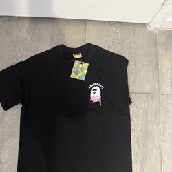 Black bape shirt size L,M