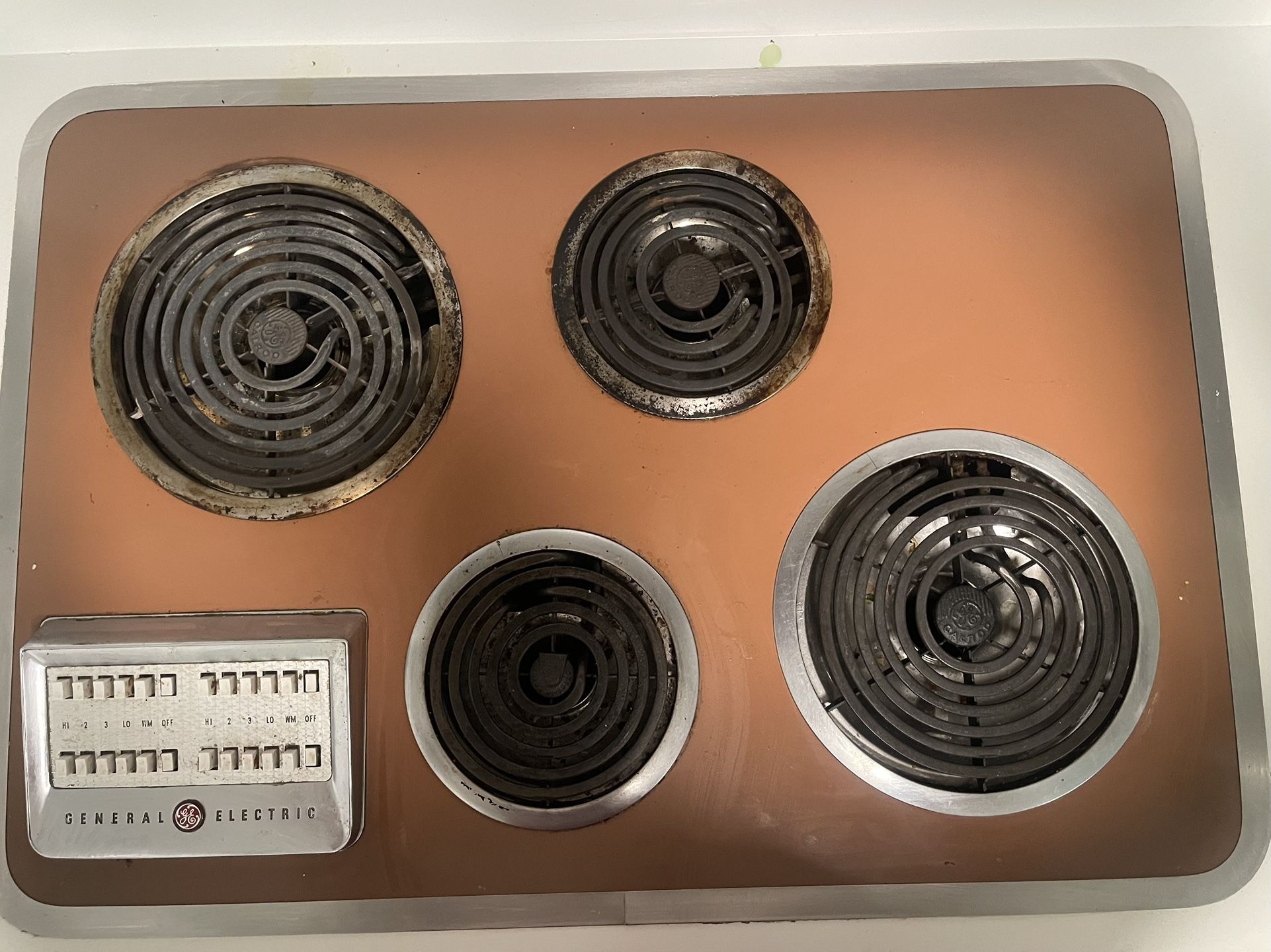 1960s Vintage GE Cooktop, Oven, & Range