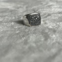 David Yurman Signet Black Diamond Ring