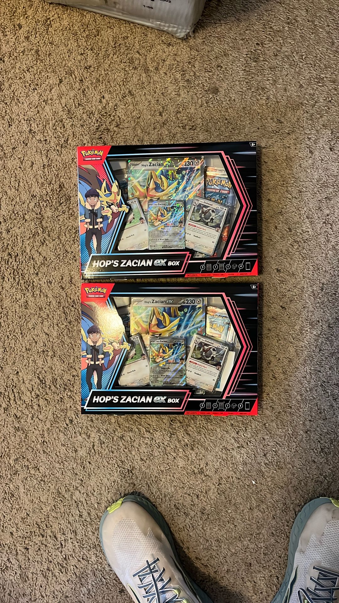 2 POKEMON HOP’S ZACIAN EX BOX