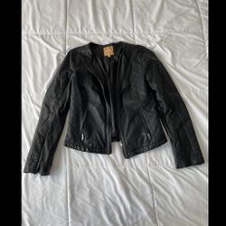 Takara Black Leather Jacket Size M