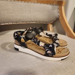 Womens Black Floral Sandals Sam Edelman