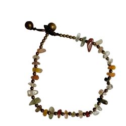 Natural stone  chip beaded bracelet