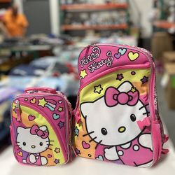 Hello Kitty kids backpack with lunch kit